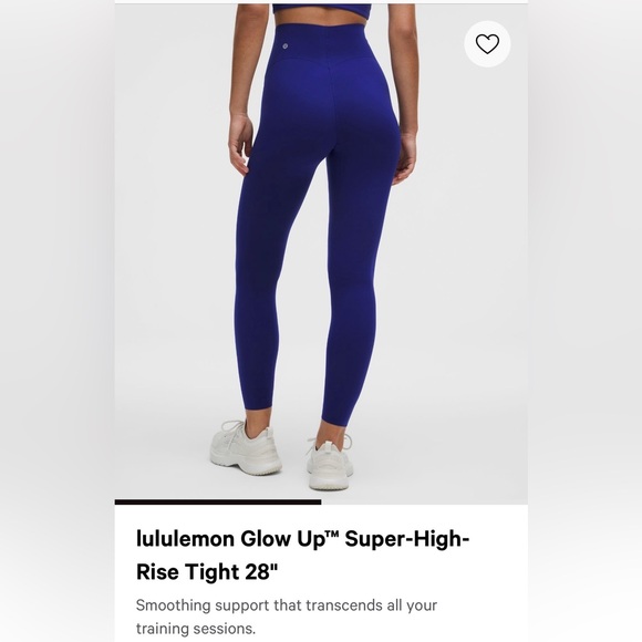 lululemon athletica Glow Up Super High Rise leggings 28” Size 8 Deep Sea Blue - Picture 8 of 9